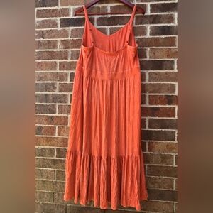 Torrid Vibrant Orange Midi Dress